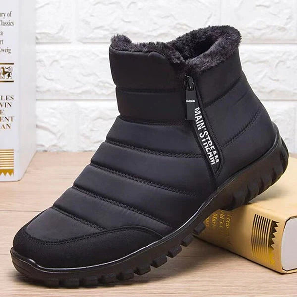 Men's Waterproof Cotton Zipper Snow Ankle Boots